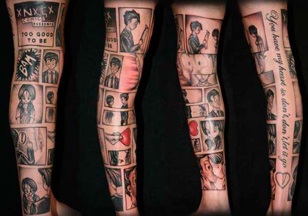 Tatuagens inspiradas em HQs Moda Para Homens
