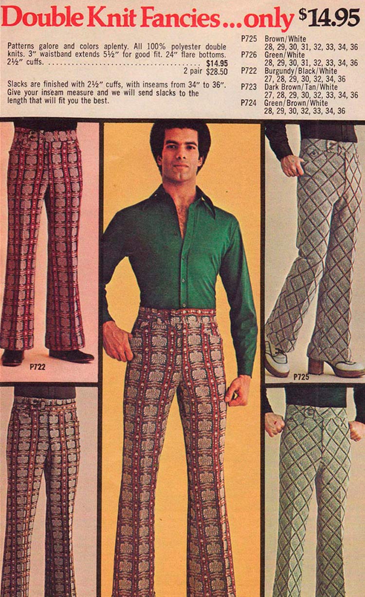 calça anos 70 masculina
