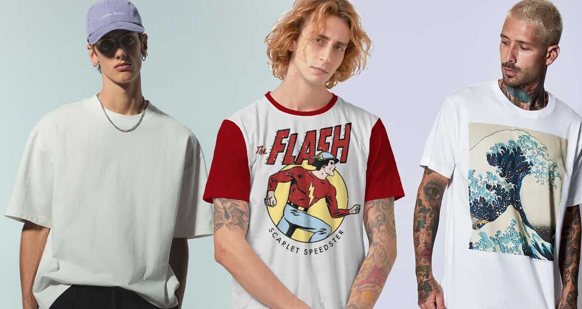 4 modelos de camiseta masculina em alta para 2024/2025