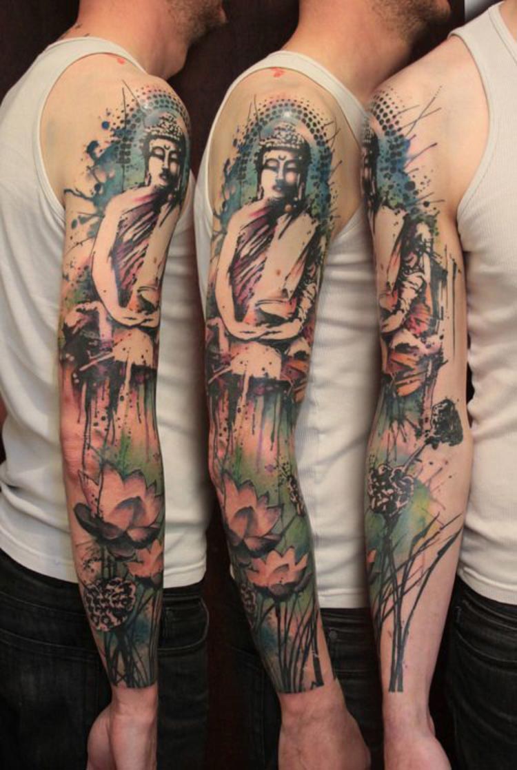 tatuagem-aquarela-buda