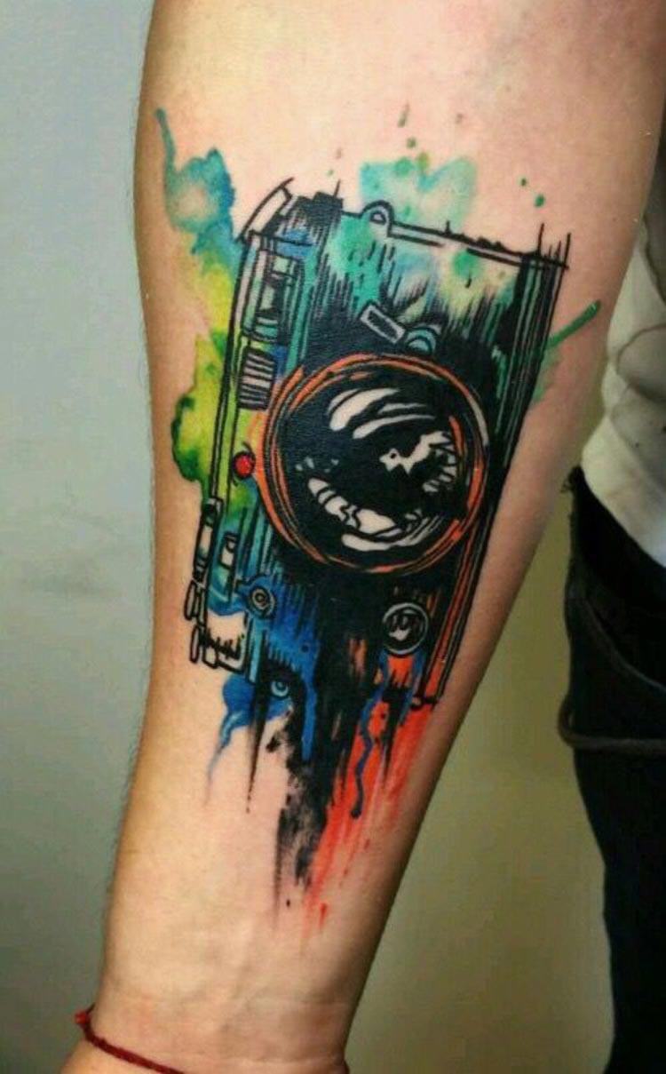 tatuagem-camera-watercolor