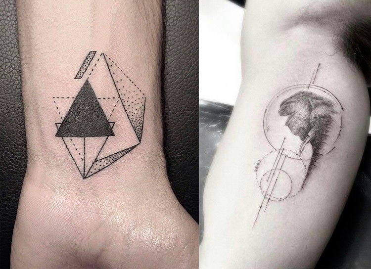 23 ideias de tatuagens geométricas Moda Para Homens